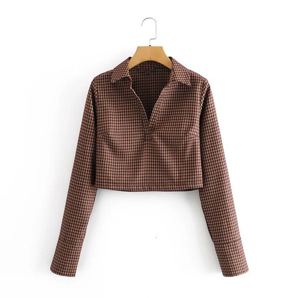 2021 new orange houndstooth crop woman autumn vintage plaid long sleeve blouse women casual streetwear ladies 5q8s, White
2021 new orange houndstooth crop woman autumn vintage plaid long sleeve blouse women casual streetwear ladies 5q8s, White