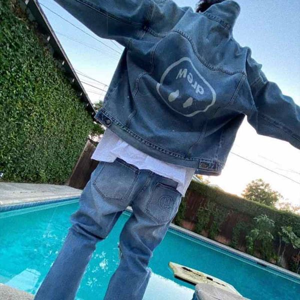 drewhouse jeans coat denim jacket drew house man woman streetwear fashion winter outwear clothing hip hop male jeans jacket washed holes, Black;brown
drewhouse jeans coat denim jacket drew house man woman streetwear fashion winter outwear clothing hip hop male jeans jacket washed holes, Black;brown