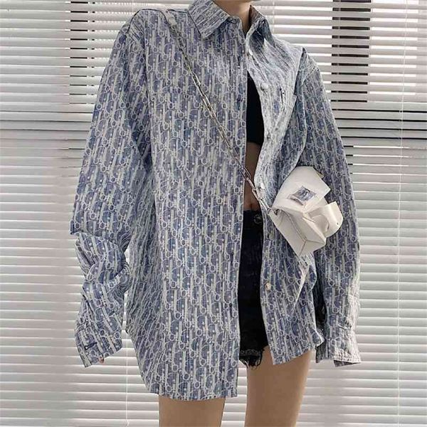70% outlet online shirt coat women's new spring and autumn clothes ins chaogang style blue letters long sleeve design sense of minority, White
70% outlet online shirt coat women's new spring and autumn clothes ins chaogang style blue letters long sleeve design sense of minority, White