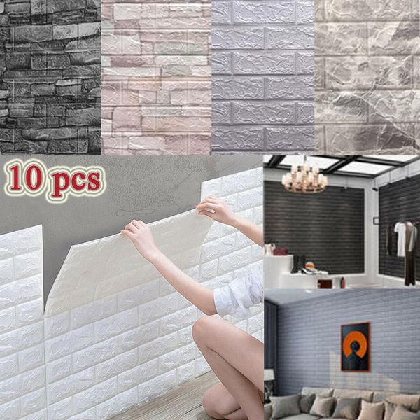 10 pcs 3d wall stickers self-adhesive tile waterproof foam panel living room tv background protection baby wallpaper 38*35cm
10 pcs 3d wall stickers self-adhesive tile waterproof foam panel living room tv background protection baby wallpaper 38*35cm