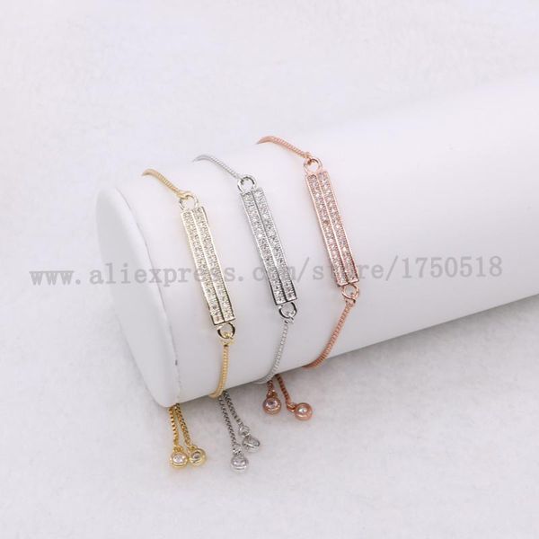 link, chain rectangle bracelets, micro pave small stone retangle charm adjustable macrame bracelet for women 1062, Black
link, chain rectangle bracelets, micro pave small stone retangle charm adjustable macrame bracelet for women 1062, Black
