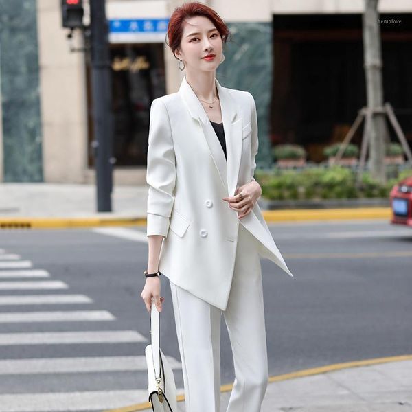 novelty white 2020 new styles autumn winter formal women business suits with pants and jackets coat office blazers pantsuit1
novelty white 2020 new styles autumn winter formal women business suits with pants and jackets coat office blazers pantsuit1