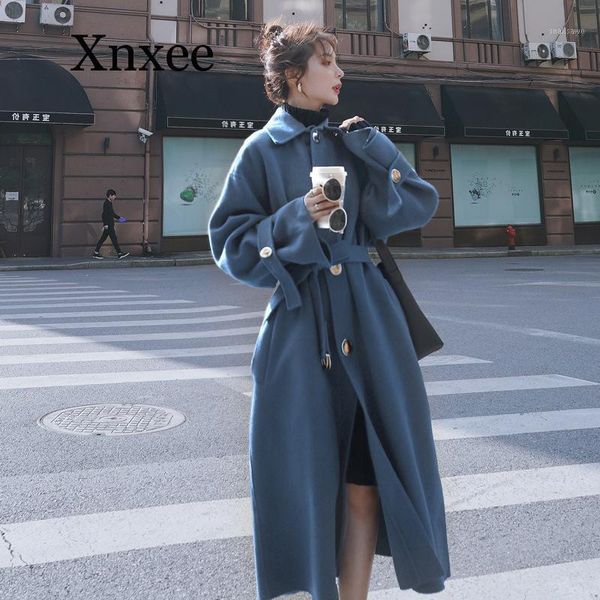 autumn winter solid women casual woolen coat female long windbreaker jackets korean wool coat lady overcoats1, Black
autumn winter solid women casual woolen coat female long windbreaker jackets korean wool coat lady overcoats1, Black