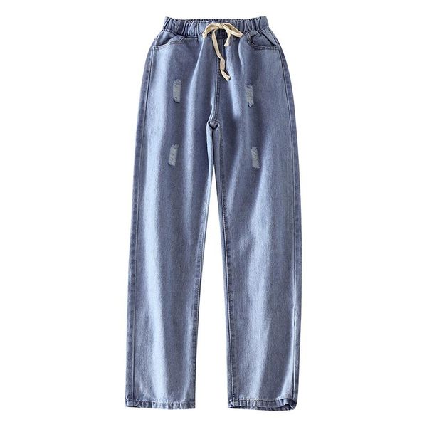 gjbd women's pants 2021 spring harajuku streetwear casual elastic waist vintage black grey washed femme straight jeans for, Blue
gjbd women's pants 2021 spring harajuku streetwear casual elastic waist vintage black grey washed femme straight jeans for, Blue