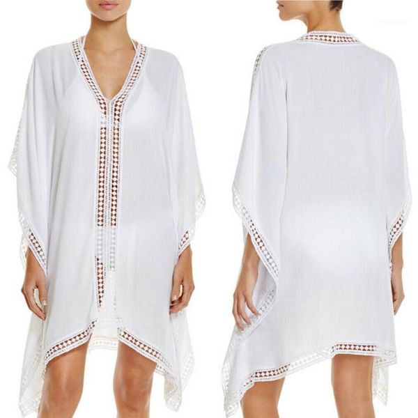 women 2019 new summer beachwear long blouse holiday swimwear lace chiffon sarong kaftan white blouses cover-up shirts1
women 2019 new summer beachwear long blouse holiday swimwear lace chiffon sarong kaftan white blouses cover-up shirts1