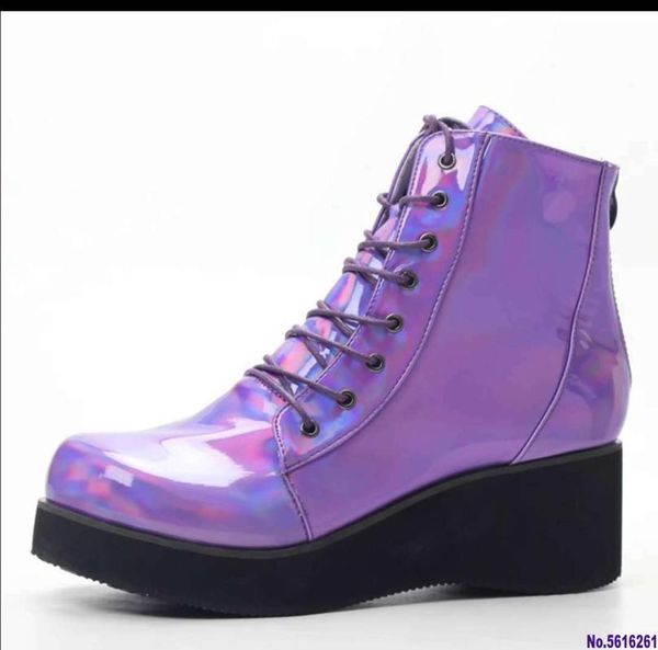 2020 new ankle shoes women lacing motorcycle boots wedges heels casual shoes autumn platform fashion punk short boots 34-43, Black
2020 new ankle shoes women lacing motorcycle boots wedges heels casual shoes autumn platform fashion punk short boots 34-43, Black