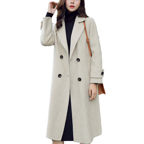 2020 new autumn winter woolen blend coat women korean slim thick double-breasted long wool jacket female fashion outwear h851, Black
2020 new autumn winter woolen blend coat women korean slim thick double-breasted long wool jacket female fashion outwear h851, Black