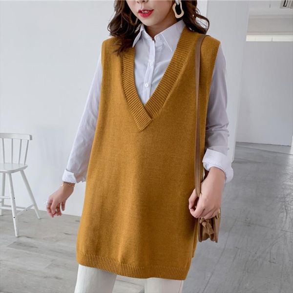 2020 autumn new v neck solid color seelveless knit sweater streetwear fashion loose wild outgoing vest female pc435, Black;white
2020 autumn new v neck solid color seelveless knit sweater streetwear fashion loose wild outgoing vest female pc435, Black;white