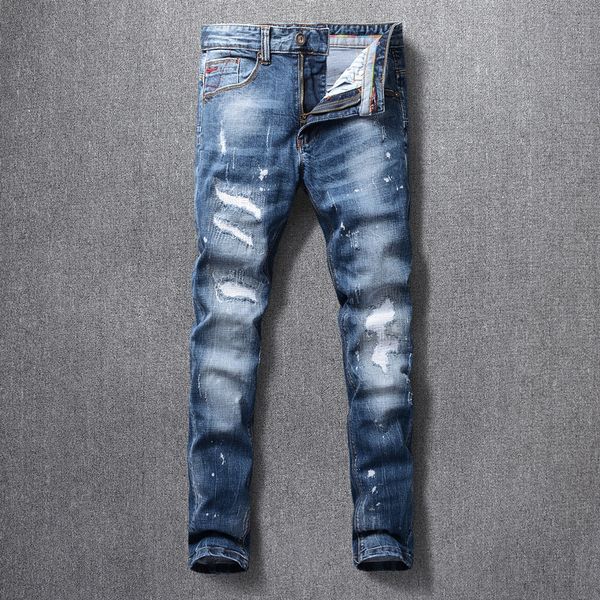 5wtga fashion men's and jeans jeans with holesnostalgic blue washed micro elastic slim pantstrendy men's trendy pants
5wtga fashion men's and jeans jeans with holesnostalgic blue washed micro elastic slim pantstrendy men's trendy pants