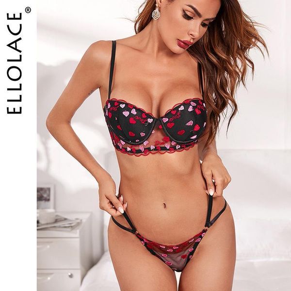 ellolace lingerie women's underwear heart embroidery underwear set bra party bralette and thong wholesale lingerie set1, Red;black
ellolace lingerie women's underwear heart embroidery underwear set bra party bralette and thong wholesale lingerie set1, Red;black