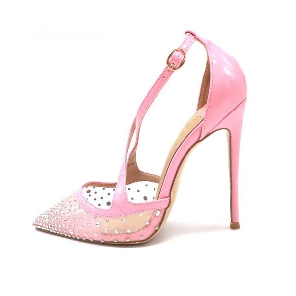 2022 fashion summer sandals women shoes color rhinestone crystal mesh cross strap stiletto high heels hollow banquet party pumps female pink, Black
2022 fashion summer sandals women shoes color rhinestone crystal mesh cross strap stiletto high heels hollow banquet party pumps female pink, Black