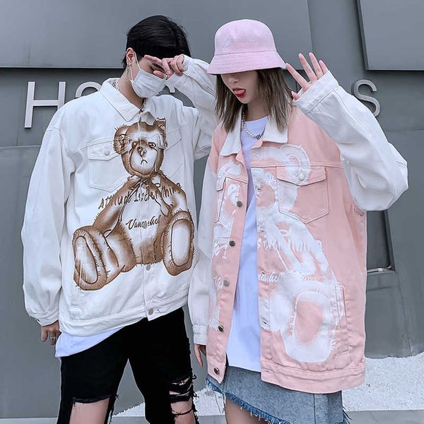 original cartoon bear washed mens jeans jacket hip hop lapel retro windbreaker denim coat oversize casual autumn bomber jacket, Black;brown
original cartoon bear washed mens jeans jacket hip hop lapel retro windbreaker denim coat oversize casual autumn bomber jacket, Black;brown