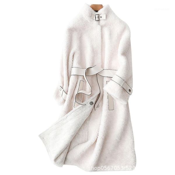 women's fur & faux real winter coat women clothes 2021 korean fashion thick sheep wool jacket + belt warm long coats hiver 8960051, Black
women's fur & faux real winter coat women clothes 2021 korean fashion thick sheep wool jacket + belt warm long coats hiver 8960051, Black
