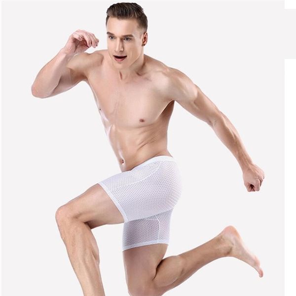 2 pcs set ice silk anti wear legs fitness long underwear men underpants mesh pull stretch boxers sportswear male panties y200415, Black;white
2 pcs set ice silk anti wear legs fitness long underwear men underpants mesh pull stretch boxers sportswear male panties y200415, Black;white