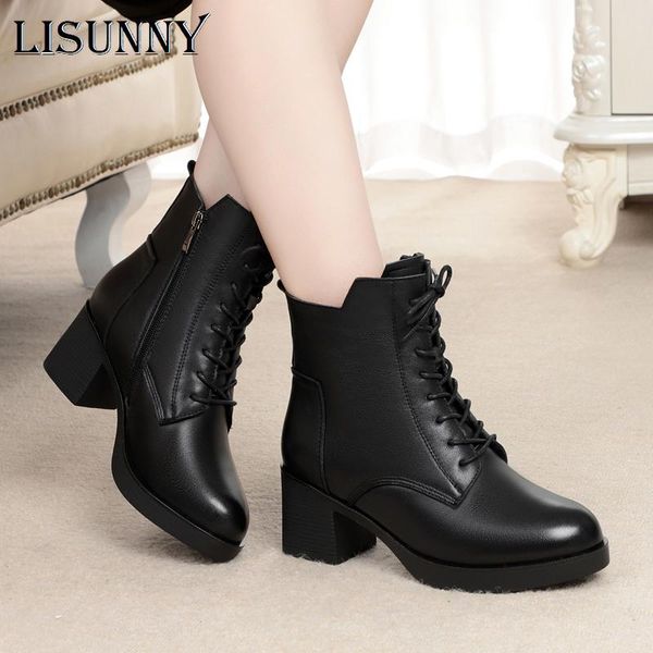 lisunny женщины boots зима 2020 новая женская ботильоны из натуральной кожи обувь большой размер 35-43 мода шерсть короткие женщины, Black
lisunny женщины boots зима 2020 новая женская ботильоны из натуральной кожи обувь большой размер 35-43 мода шерсть короткие женщины, Black
