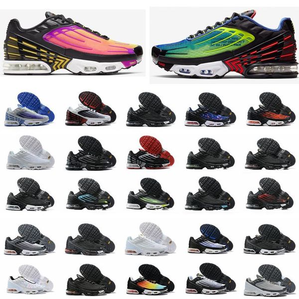 tn plus 3 men women running shoes tuned ultra trainers triple white black sunset neon hyper blue violet mens sports sneakers size 36-45, White;red
tn plus 3 men women running shoes tuned ultra trainers triple white black sunset neon hyper blue violet mens sports sneakers size 36-45, White;red