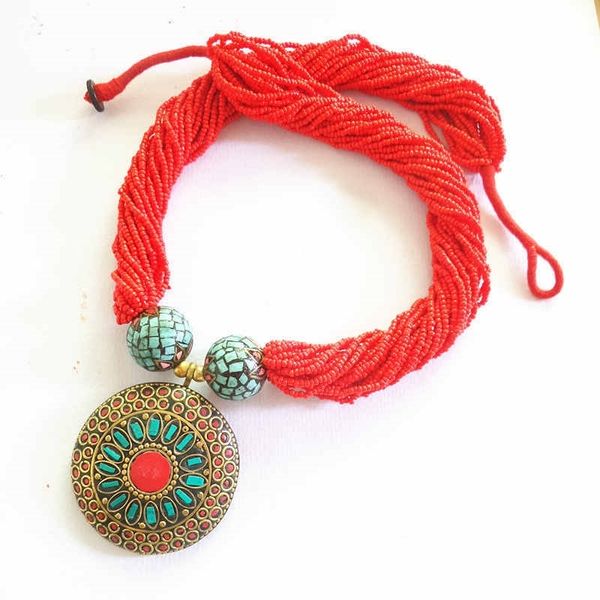 nepal vintage big brass pendants necklace with red multi layers beaded chain tibetan ethnic fashion necklace tnl573 y200730, Silver
nepal vintage big brass pendants necklace with red multi layers beaded chain tibetan ethnic fashion necklace tnl573 y200730, Silver
