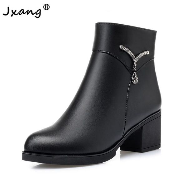jxang 2020 classic new wool snow boots women plush ankle platform women winter boots fashion zipper genuine leather warm shoes, Black
jxang 2020 classic new wool snow boots women plush ankle platform women winter boots fashion zipper genuine leather warm shoes, Black