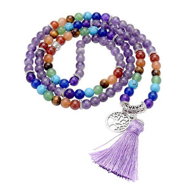 beaded, strands silver plated tree of life connect many colors quartz stone round beads bracelet with tassels healing chakra jewelry, Black
beaded, strands silver plated tree of life connect many colors quartz stone round beads bracelet with tassels healing chakra jewelry, Black