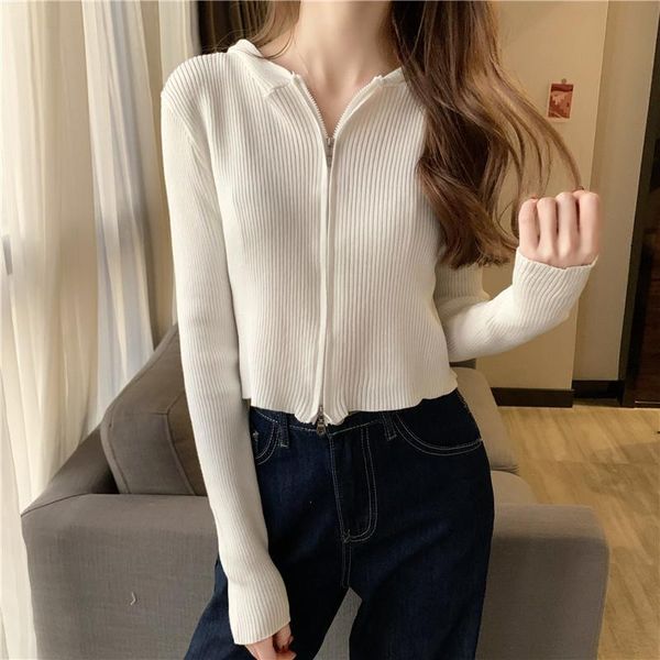 zipper hooded cardigan coat women's sweater winter 2020 new slim outer wear short long sleeve top, White
zipper hooded cardigan coat women's sweater winter 2020 new slim outer wear short long sleeve top, White