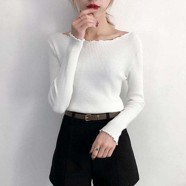 2020 basic sold autumn winter sweater pullover women knitted sweaters slim long sleeve bottoming sweater, White;black
2020 basic sold autumn winter sweater pullover women knitted sweaters slim long sleeve bottoming sweater, White;black