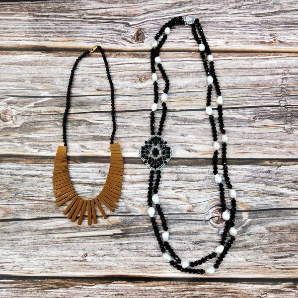 lii ji unique natural stone black onyx freshwater pearl agates pyrite crystal necklace stock sale only 1pcs each, Silver
lii ji unique natural stone black onyx freshwater pearl agates pyrite crystal necklace stock sale only 1pcs each, Silver