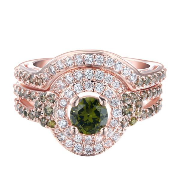 wedding rings product pave setting green zircon wholesale romantic set party rose bands jewelry for women, Slivery;golden
wedding rings product pave setting green zircon wholesale romantic set party rose bands jewelry for women, Slivery;golden