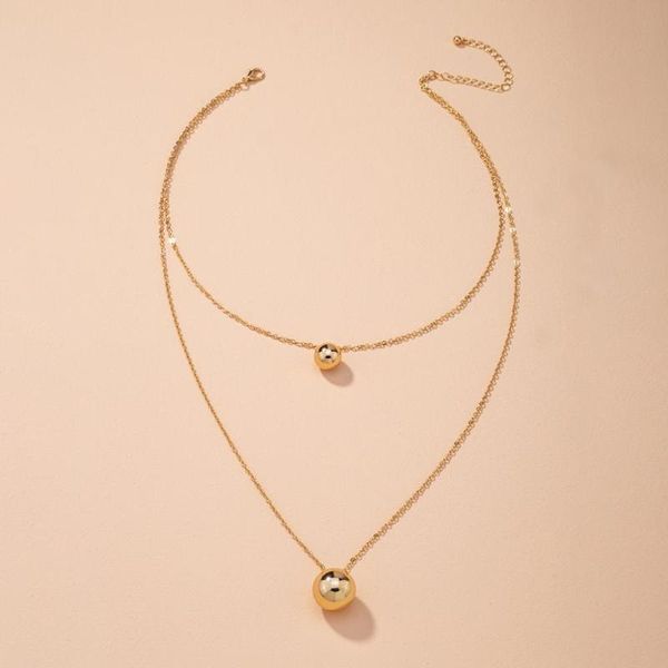 new simple round ball beads multilayer chain pendant necklace tiny for women girl bar minimalist jewelry, Silver
new simple round ball beads multilayer chain pendant necklace tiny for women girl bar minimalist jewelry, Silver