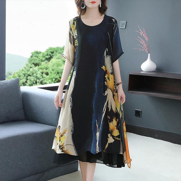 special direct sales 2021 summer new chiffon dress loose large size middle aged temperament printed long beach dress, Black;gray
special direct sales 2021 summer new chiffon dress loose large size middle aged temperament printed long beach dress, Black;gray