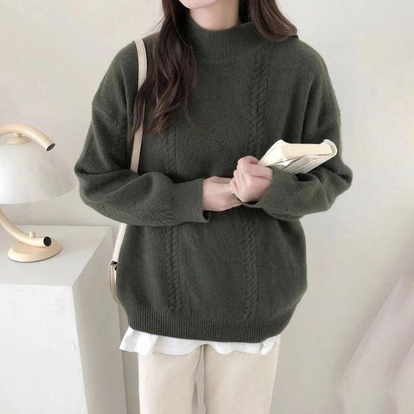 women's sweaters women pullover 2021 sweater solid color female casual loose knit autumn winter outwear fashionable round neck slim, White;black 
women's sweaters women pullover 2021 sweater solid color female casual loose knit autumn winter outwear fashionable round neck slim, White;black