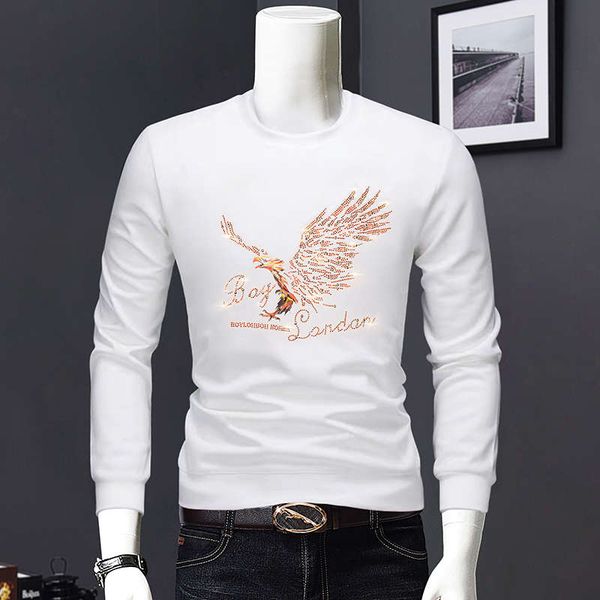 8jhy6kautumn men's sweater bottoming shirt drill 3d drawing eagle trend fashion round neck large size men, Black
8jhy6kautumn men's sweater bottoming shirt drill 3d drawing eagle trend fashion round neck large size men, Black