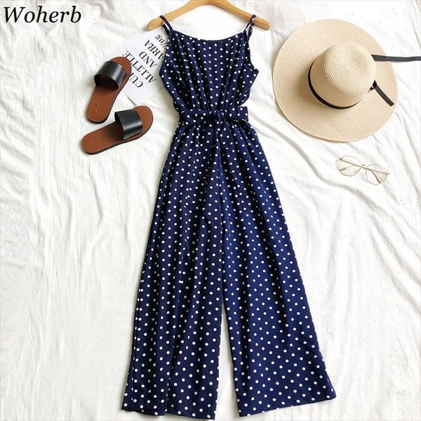 2021 new fashion casual jumpsuit rompers women vintage polka dot print bandage bodysuit summer wide leg pants 21827, Black;white
2021 new fashion casual jumpsuit rompers women vintage polka dot print bandage bodysuit summer wide leg pants 21827, Black;white