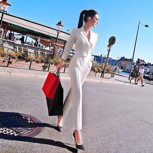 2020 women's jumpsuit fashion v-neck solid color long sleeve casual formal jumpsuit straight elegant overalls t247, Black;white
2020 women's jumpsuit fashion v-neck solid color long sleeve casual formal jumpsuit straight elegant overalls t247, Black;white