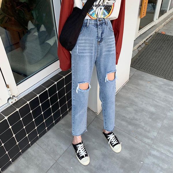 the new summer 2020 loose-fitting slim-looking ripped jeans for women are fashionable and light-colored small-legged1, Blue
the new summer 2020 loose-fitting slim-looking ripped jeans for women are fashionable and light-colored small-legged1, Blue