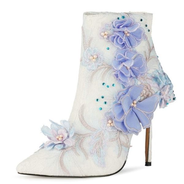 2020 and white wedding high-heeled high heels feminine shoes size blue embroidery stiletto boots w5v3, Black
2020 and white wedding high-heeled high heels feminine shoes size blue embroidery stiletto boots w5v3, Black