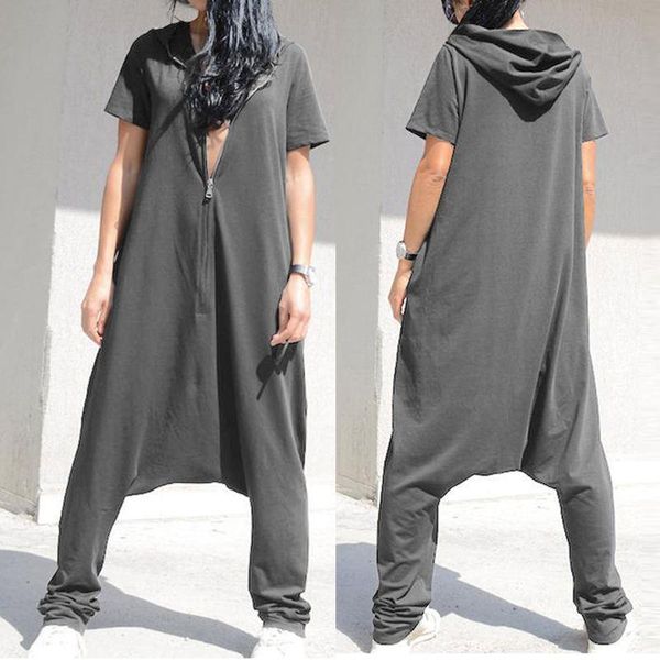 plus size jumpsuits women short sleeve overalls 2020 fashion hoodie loose harem pants solid casual zipper pantalon femme, Black;white
plus size jumpsuits women short sleeve overalls 2020 fashion hoodie loose harem pants solid casual zipper pantalon femme, Black;white