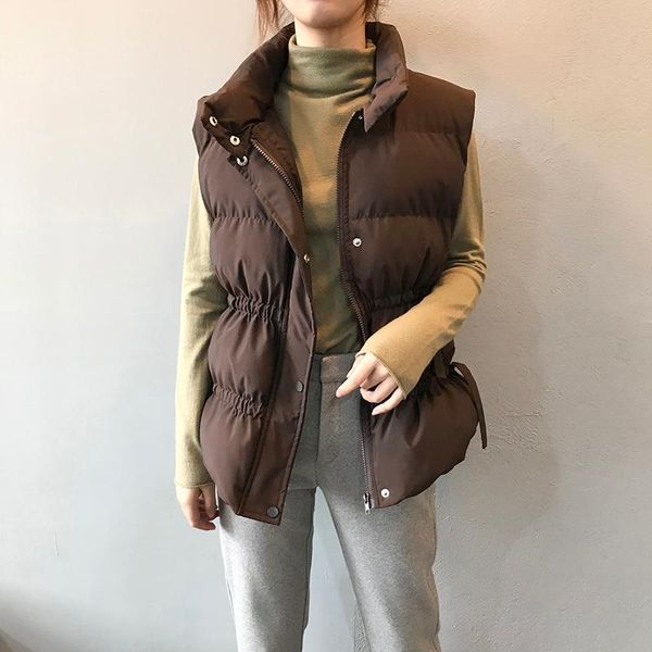 2020 women's short down jacket white duck down jacket loose vest warm drawstring vest cotton blouse, Black
2020 women's short down jacket white duck down jacket loose vest warm drawstring vest cotton blouse, Black