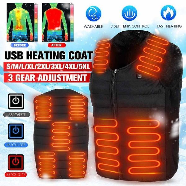 9 area heated electric vest 3speed adjustable temperature thicken heated jacket usb self-heating jacket ultra light thicken vest1, Gray;blue
9 area heated electric vest 3speed adjustable temperature thicken heated jacket usb self-heating jacket ultra light thicken vest1, Gray;blue