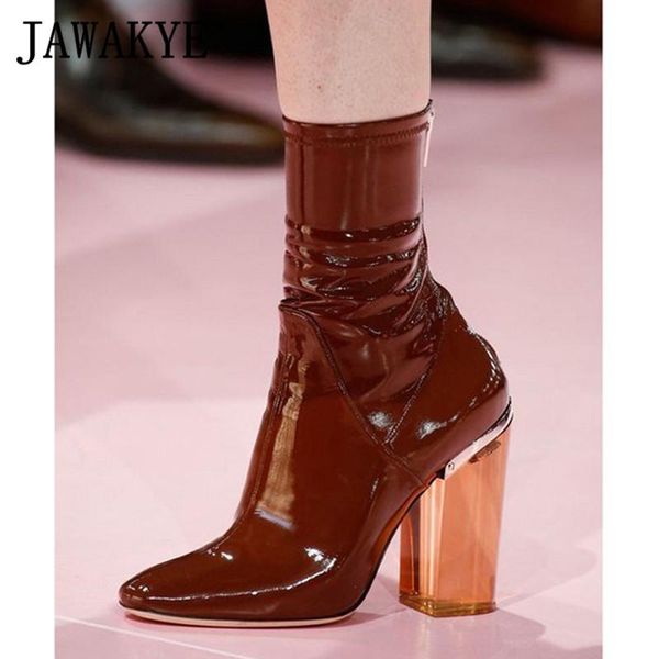 boots jawakye shinny leather clear high heels ankle women orange chunky cowboy runway party shoes woman botas mujer, Black
boots jawakye shinny leather clear high heels ankle women orange chunky cowboy runway party shoes woman botas mujer, Black