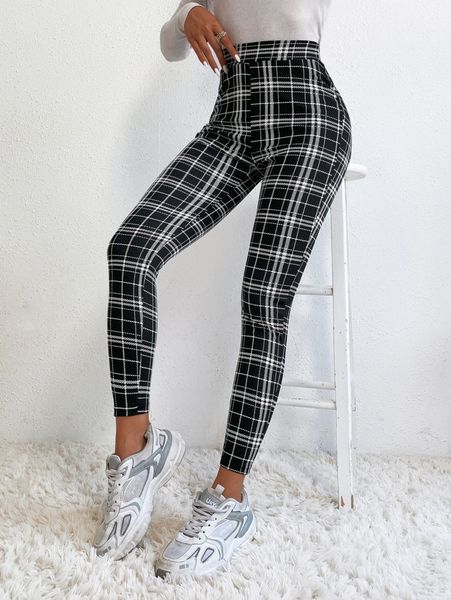 petite plaid print crop skinny pants v4mg#, Black;white
petite plaid print crop skinny pants v4mg#, Black;white