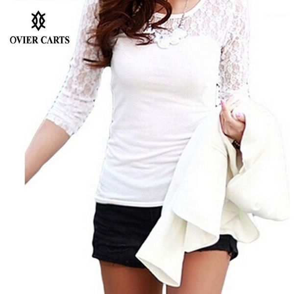 new fashion women's t shirt stretch floral lace patchwork o neck long sleeve shirt women camisetas mujer black/white1, White
new fashion women's t shirt stretch floral lace patchwork o neck long sleeve shirt women camisetas mujer black/white1, White