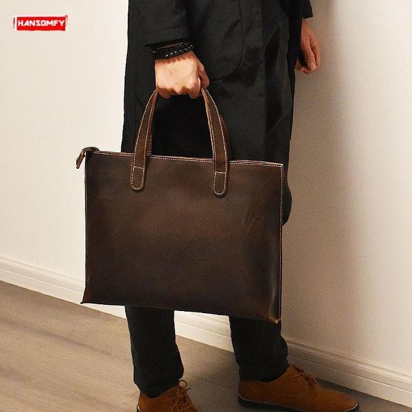 men's handbags genuine leather shoulder messenger bags business lapbriefcase male crossbody bags retro crazy horse leather1
men's handbags genuine leather shoulder messenger bags business lapbriefcase male crossbody bags retro crazy horse leather1