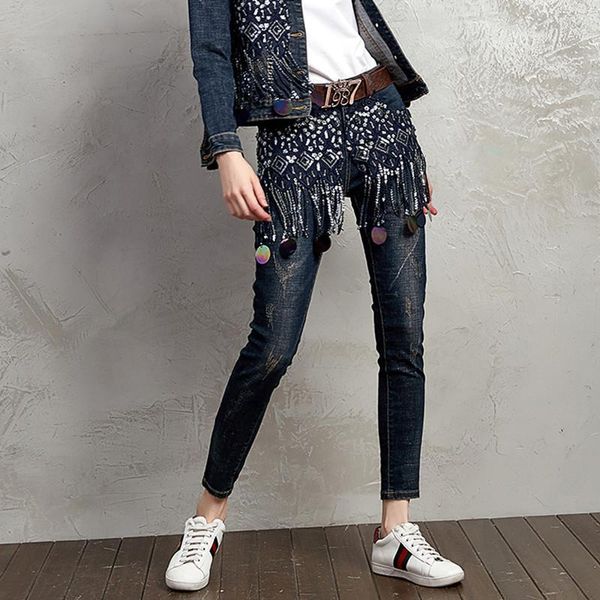 jeans for women casual stretch female pencil jeans luxury denim trousers beading flowers lady vintage denim pants elastic skinny1, Blue
jeans for women casual stretch female pencil jeans luxury denim trousers beading flowers lady vintage denim pants elastic skinny1, Blue
