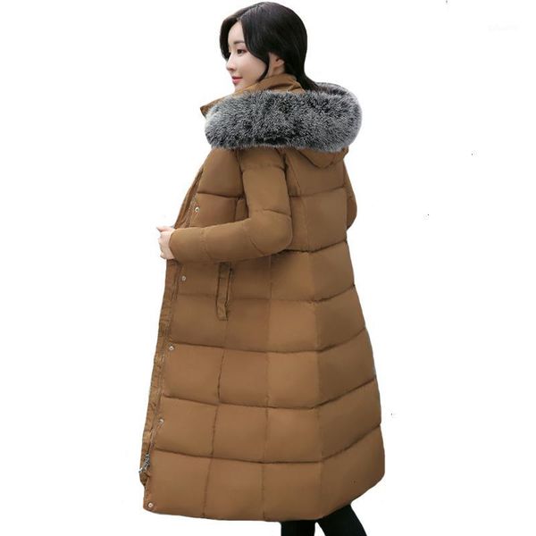 2019 women winter long jas warm thicken capuchon with fur women's weather parka stand hard women's jas1, Black
2019 women winter long jas warm thicken capuchon with fur women's weather parka stand hard women's jas1, Black