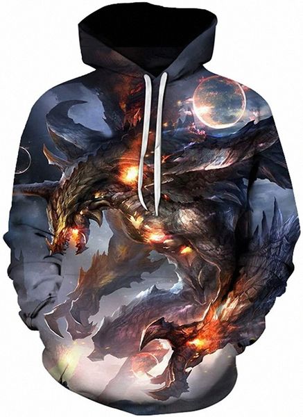 men women dragon 3d print pullover hoodies with pocket s56p#, Black
men women dragon 3d print pullover hoodies with pocket s56p#, Black