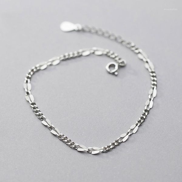 s925 sterling silver color korean fashion simple flat chain bracelet 18.5cm for women daughter girls jewelry1, Golden;silver
s925 sterling silver color korean fashion simple flat chain bracelet 18.5cm for women daughter girls jewelry1, Golden;silver