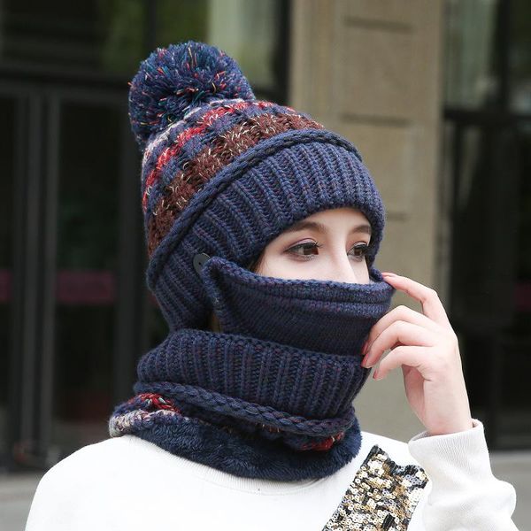 brand new beanies hat women sets knit skullies hats with bib mask female winter velvet thick warm knitted wool cycling caps, Blue;gray
brand new beanies hat women sets knit skullies hats with bib mask female winter velvet thick warm knitted wool cycling caps, Blue;gray