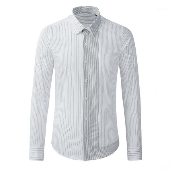 2020 white mens shirts luxury 100% cotton long sleeve stripe casual male shirts fashion slim fit party mens dress 3xl1, White;black
2020 white mens shirts luxury 100% cotton long sleeve stripe casual male shirts fashion slim fit party mens dress 3xl1, White;black