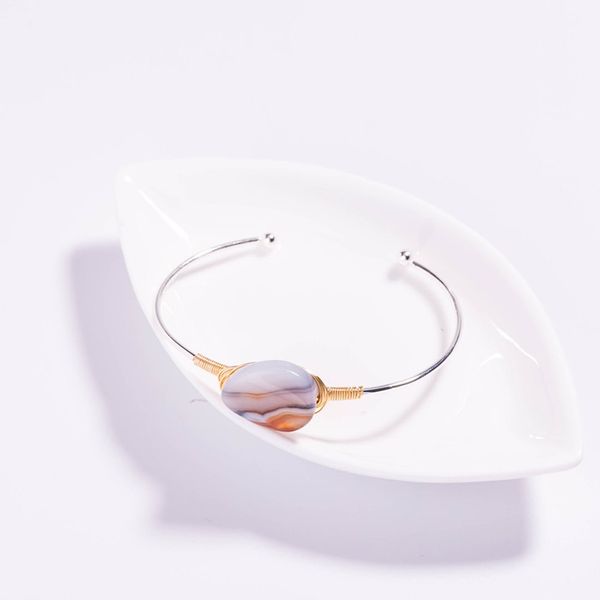10 pcs trendy irregular shape agate and pearl open bangle for women gold plated wire wrap jewelry, Golden;silver
10 pcs trendy irregular shape agate and pearl open bangle for women gold plated wire wrap jewelry, Golden;silver