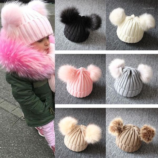 new cute winter baby kids warm hats solid color boys girls double pompom balls beanie caps toddler infant knitted hats caps1, Slivery;white
new cute winter baby kids warm hats solid color boys girls double pompom balls beanie caps toddler infant knitted hats caps1, Slivery;white